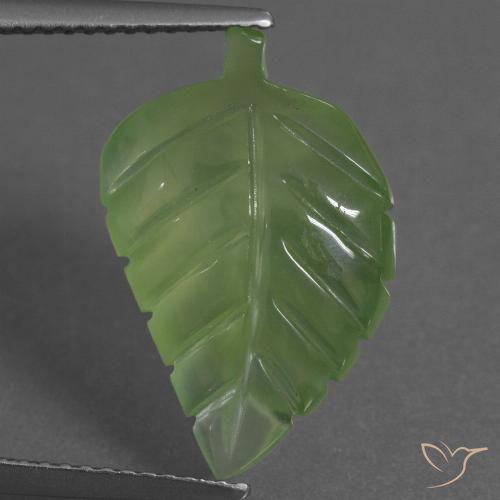 8.22ct Naturale Verde caldo Prehnite, Taglio a fantasia, Trasparente