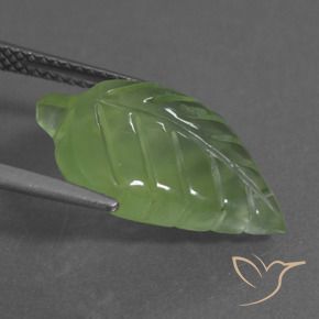Prehnite Verde caldo naturale da 8.22 ct, Taglio a fantasia, Trasparente