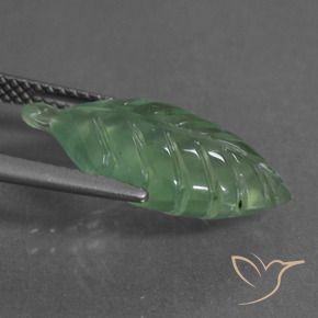 Prehnite Verde freddo naturale da 6.76 ct, Taglio a fantasia, Trasparente