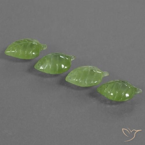 18.63ctw Naturale Verde caldo Prehnite, Taglio a fantasia, Trasparente