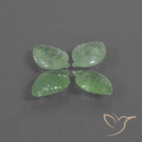Gemme di Prehnite Pera Verde naturale da 19.75 ct, Taglio a fantasia, Trasparente