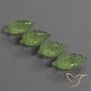 Gemme di Prehnite Pera Verde naturale da 34.07 ct, Taglio a fantasia, Trasparente