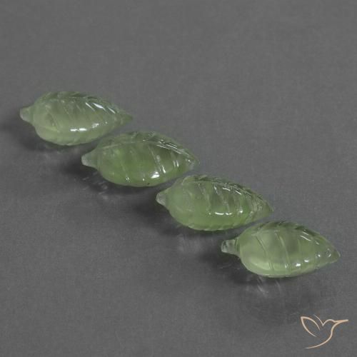 23.51ctw Naturale Verde medio Prehnite, Taglio a fantasia, Trasparente