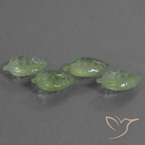 Gemme di Prehnite Giallo verde naturale da 24.53 ct, Taglio a fantasia, Trasparente
