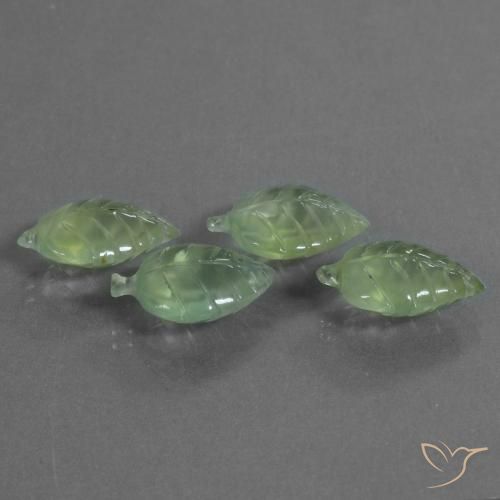 Gemme di Prehnite Verde chiaro naturale da 23.84 ct, Taglio a fantasia, Trasparente