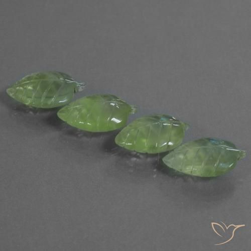 35.22ctw Naturale Verde giallastro Prehnite, Taglio a fantasia, Trasparente