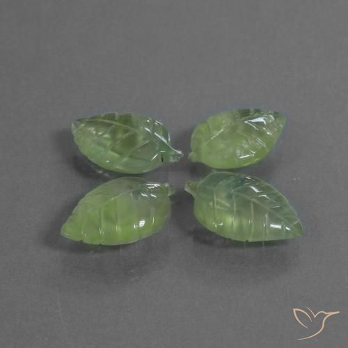 Gemme di Prehnite Verde giallastro naturale da 35.22 ct, Taglio a fantasia, Trasparente