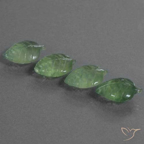 34.58ctw Naturale Verde terroso Prehnite, Taglio a fantasia, Trasparente