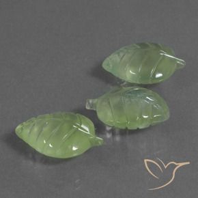 Gemme di Prehnite Verde lime chiaro naturale da 21.73 ct, Taglio a fantasia, Trasparente