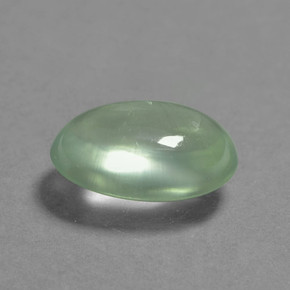 Prehnite naturale verde da 2,05 ct, taglio ovale, traslucido