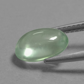 Prehnite naturale verde da 2,05 ct, taglio ovale, traslucido