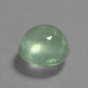 Prehnite naturale verde da 2,45 ct, taglio rotondo, traslucido