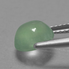 Prehnite naturale verde da 2,45 ct, taglio rotondo, traslucido