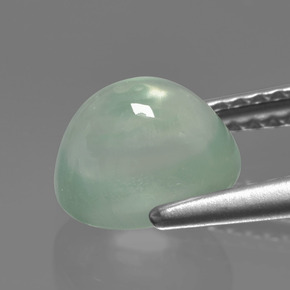 Prehnite Verde salvia molto chiaro naturale da 2.39 ct, Taglio ovale, Traslucido