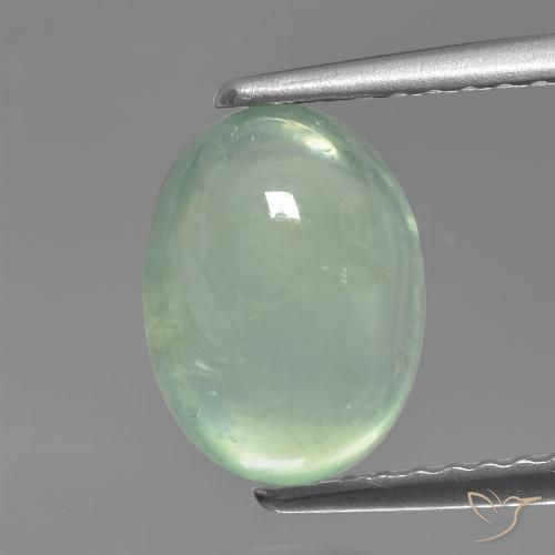 2.73ct Naturale Verde menta pallido Prehnite, Ovale, Traslucido