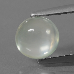 Prehnite Verde naturale da 1.16 ct, Taglio rotondo, Traslucido