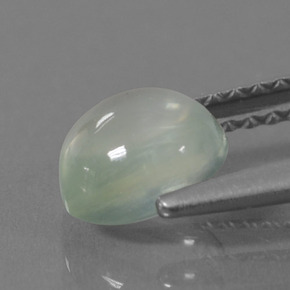 Prehnite Verde naturale da 1.16 ct, Taglio rotondo, Traslucido