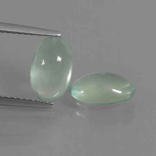 Gemme di Prehnite Verde Menta Chiaro naturale da 3.57 ct, Ovale, Traslucido