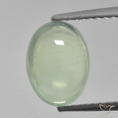 2.49ct Naturale Verde chiaro Prehnite, Ovale, Traslucido