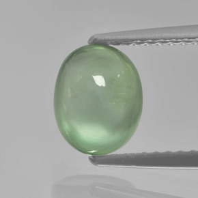 Prehnite Verde naturale da 1.92 ct, Taglio ovale, Traslucido