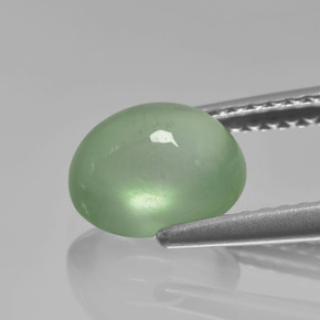 Prehnite Verde naturale da 1.92 ct, Taglio ovale, Traslucido