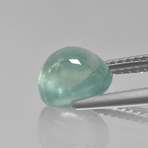 Prehnite naturale verde da 2,48 ct, taglio ovale, traslucido