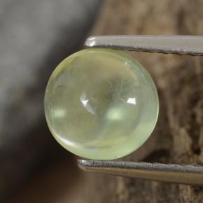 Prehnite naturale verde da 1,29 ct, taglio rotondo, trasparente