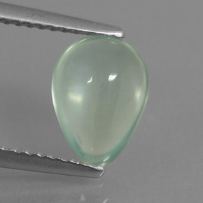 Prehnite Verde naturale da 1.70 ct, Forma a pera, Traslucido