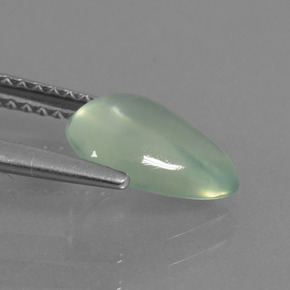 Prehnite Verde naturale da 1.70 ct, Forma a pera, Traslucido