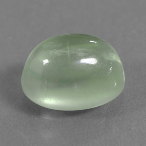 Prehnite naturale verde da 1,72 ct, taglio ovale, traslucido