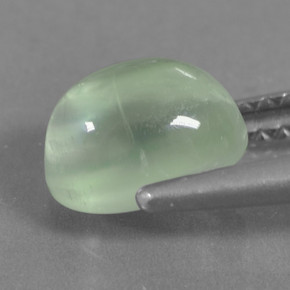 Prehnite naturale verde da 1,72 ct, taglio ovale, traslucido