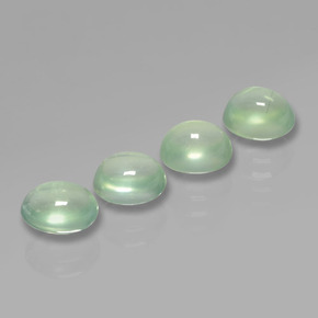 Gemme di Prehnite Verde naturale da 4.70 ct, Taglio ovale, Traslucido