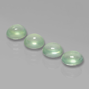 Gemme di Prehnite Verde naturale da 4.70 ct, Taglio ovale, Traslucido