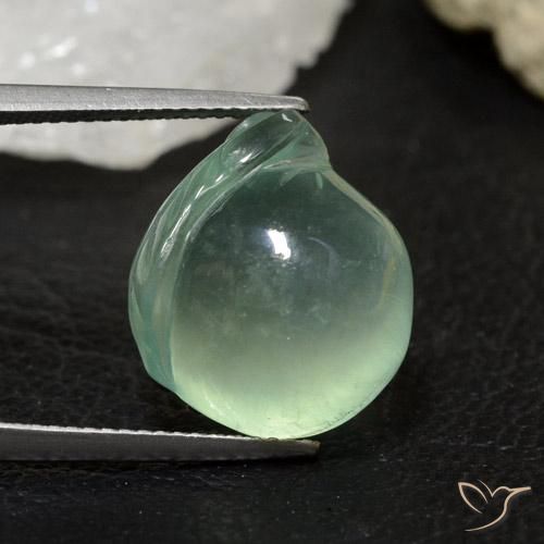 17.83ct Naturale Menta verde Prehnite, Taglio a fantasia, Trasparente
