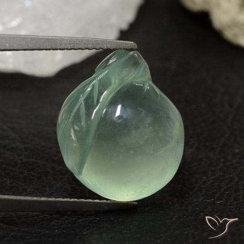 Prehnite Menta verde naturale da 17.83 ct, Taglio a fantasia, Trasparente