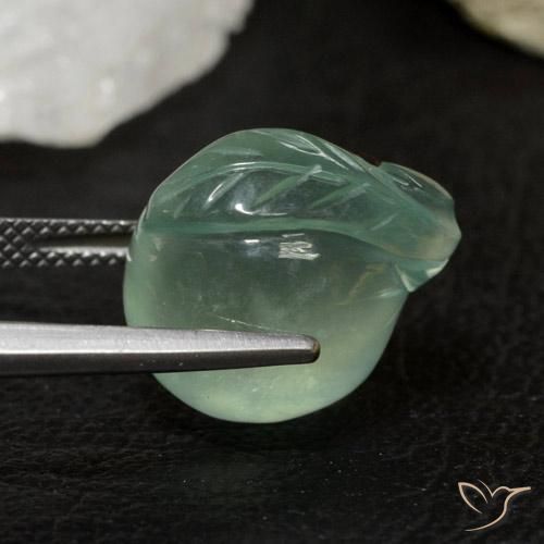 Prehnite Menta verde naturale da 17.83 ct, Taglio a fantasia, Trasparente