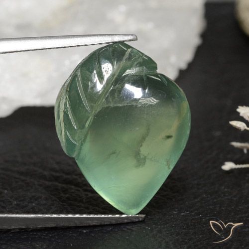 19.72ct Naturale Verde terroso Prehnite, Taglio a fantasia, Trasparente, Photo A