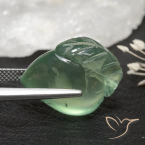 Prehnite Verde terroso naturale da 19.72 ct, Taglio a fantasia, Trasparente