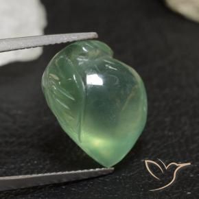 Prehnite Verde freddo naturale da 13.63 ct, Taglio a fantasia, Trasparente