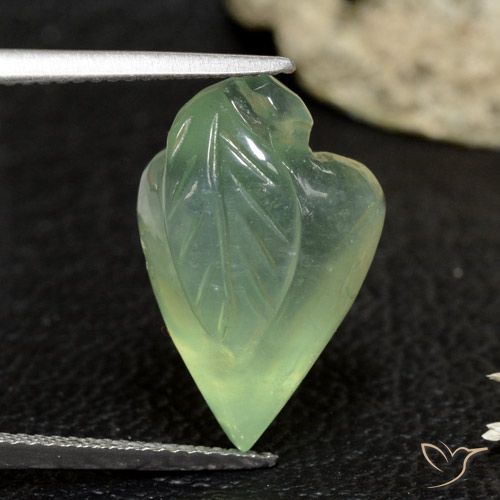 14.97ct Naturale Verde giallastro Prehnite, Taglio a fantasia, Trasparente