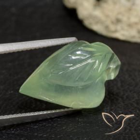 Prehnite Verde giallastro naturale da 14.97 ct, Taglio a fantasia, Trasparente