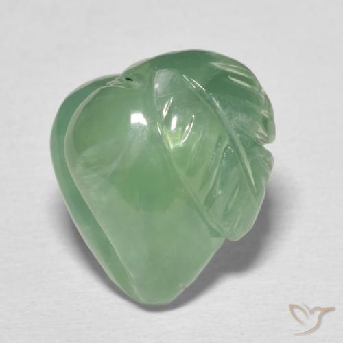 Prehnite Verde terroso pallido naturale da 15.49 ct, Taglio a fantasia, Traslucido