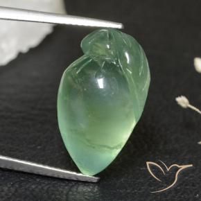 Prehnite Verde chiaro naturale da 17.47 ct, Taglio a fantasia, Trasparente