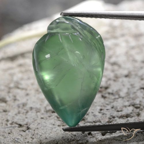 15.69ct Naturale Verde chiaro Prehnite, Taglio a fantasia, Traslucido
