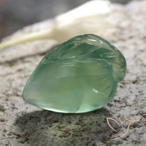 Prehnite Verde chiaro naturale da 15.69 ct, Taglio a fantasia, Traslucido