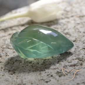 Prehnite Verde chiaro naturale da 15.69 ct, Taglio a fantasia, Traslucido