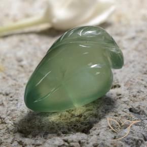 Prehnite Verde terroso naturale da 14.60 ct, Taglio a fantasia, Traslucido