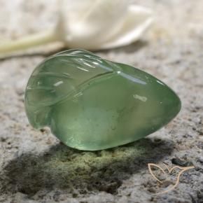 Prehnite Verde terroso naturale da 14.60 ct, Taglio a fantasia, Traslucido