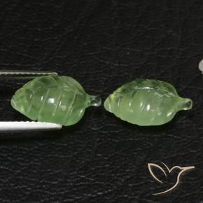 Gemme di Prehnite Verde medio naturale da 7.38 ct, Taglio a fantasia, Trasparente