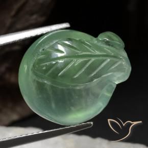 Prehnite Menta chiara naturale da 22.65 ct, Taglio a fantasia, Traslucido